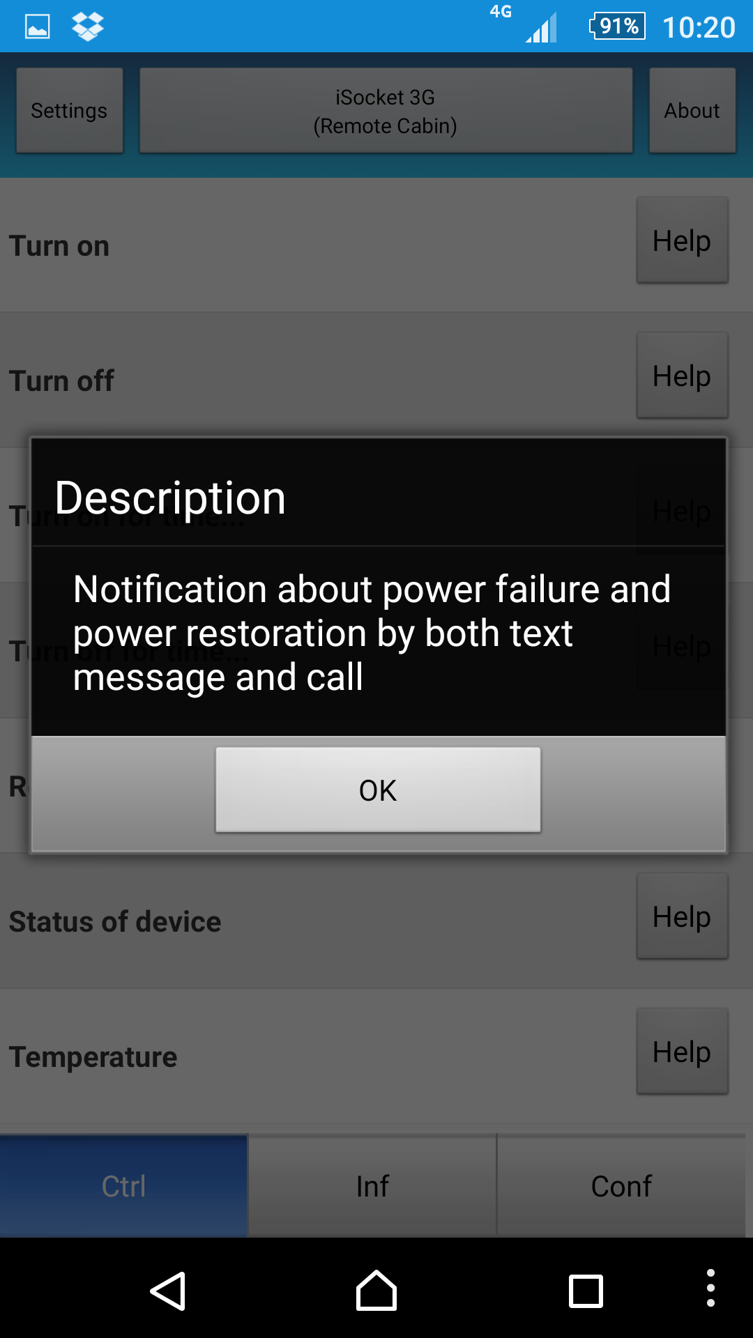 Help about power outage and power restore settings