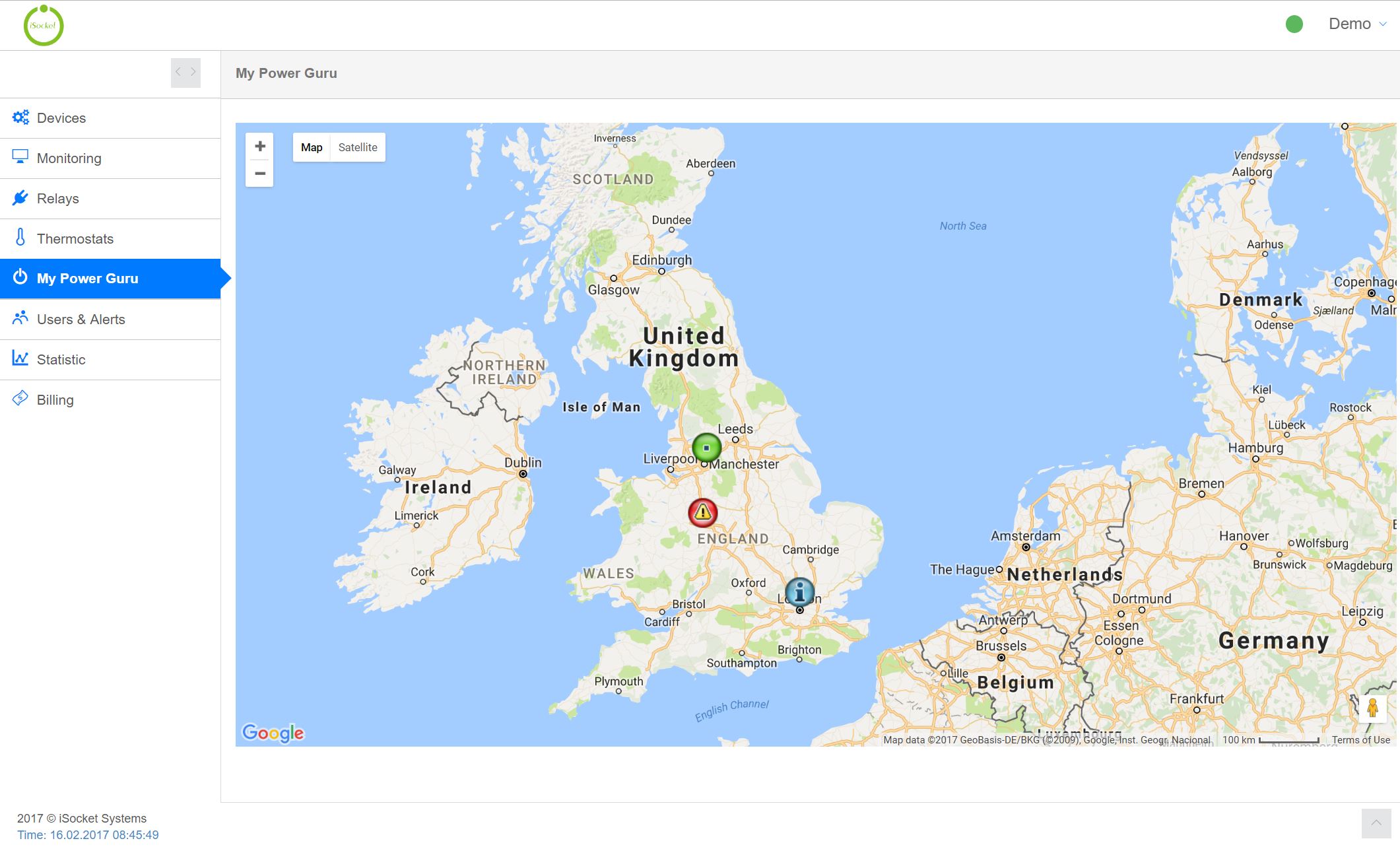 Power Cut Monitor UK Demo