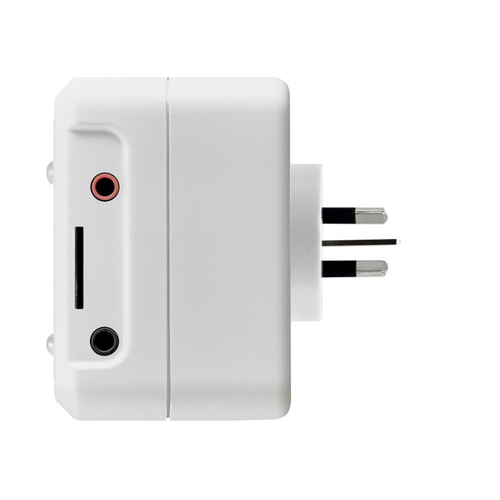 iSocket Environment Pro AU/NZ model back side - hole for temperature and alarm sensors