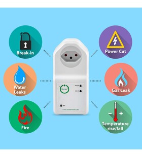 iSocket multifunction smart plug for power cut alarm moniotring and other alarm events control, Switzerland