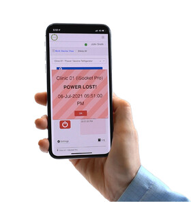 Power Lost message on the phone in the iSocket App (USA)