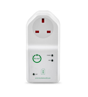 Remote temperature and alarm monitoring device with UK plug